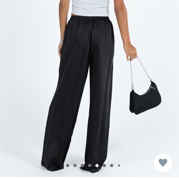 NWT PRINCESS POLLY NIXIE BLACK WIDE LEG PANTS - Picture 4 of 11